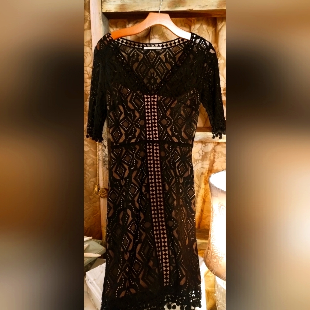 Black lacey dress/ size 4
